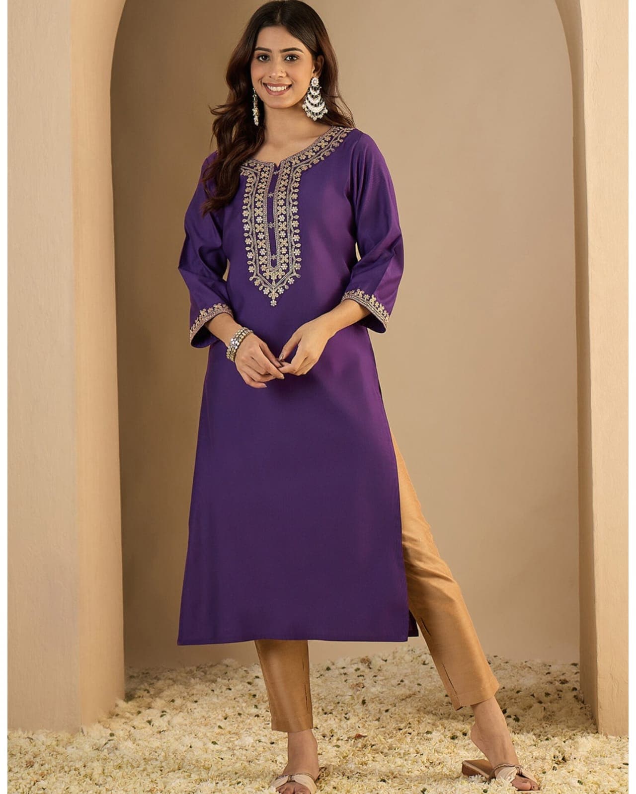 Single Long Kurti(S/Violet)