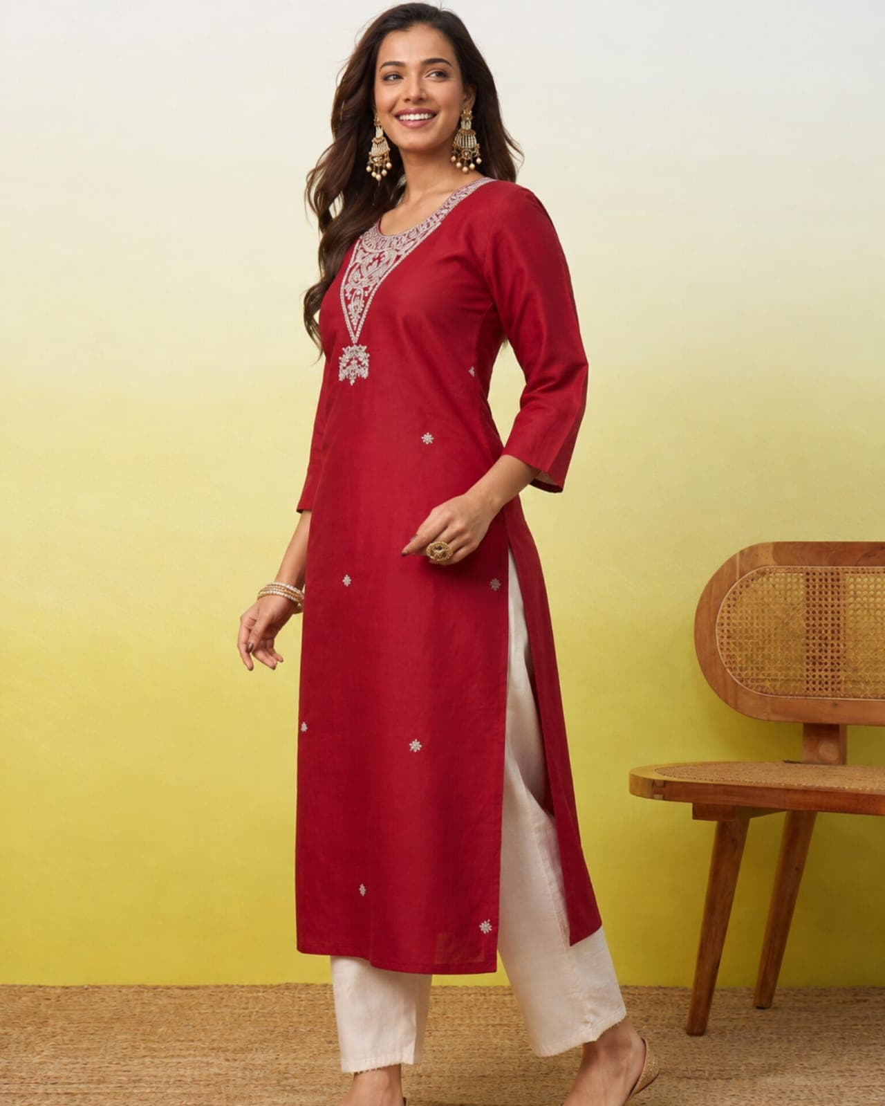 Single Long Kurti(S/Red)